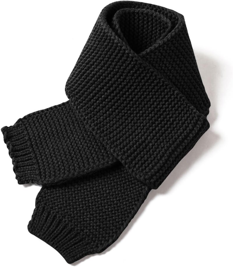 Piewag Kids Knit Scarf Toddler Winter Warm Scarves Neck Warmer Fashion Solid Color Scarf for Boys Girls - Image 1